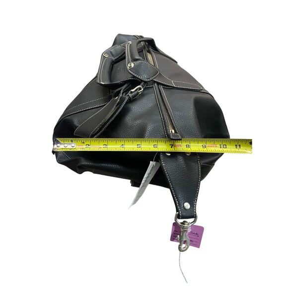 Barrington Black Leather Pebble Duffel Bag Arnold Palmer Invitational Premium - Picture 5 of 12